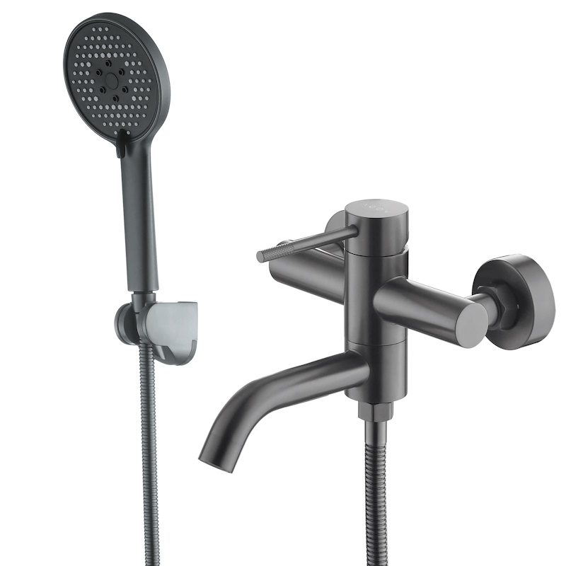 Смеситель для ванны VODA VSL54GM/VSL54AGM, оружейная сталь