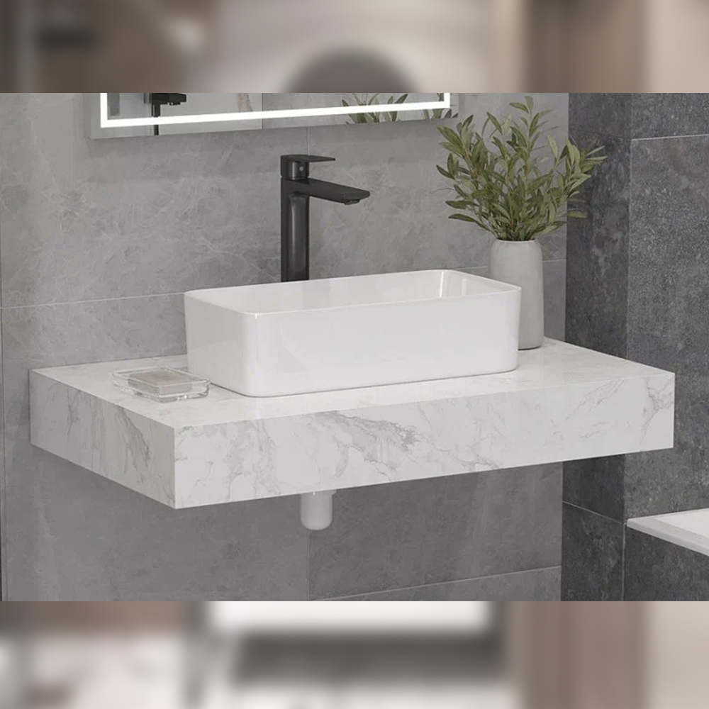 Столешница Velvex Unit 80 белый мрамор