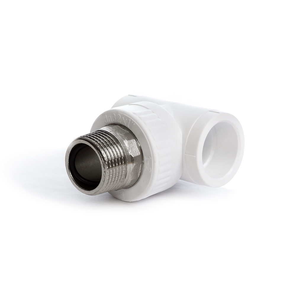 Тройник с наружной резьбой ППР (полипропиленовый) Fusitek FT04108, 32х1", комбинированный шестигранный
