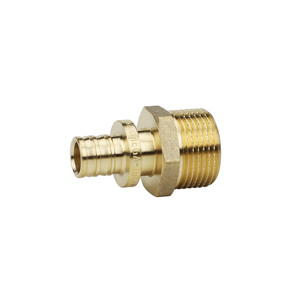 Муфта латунная Varmega Slide-fit с наружной резьбой, 16×3/4", в упаковке 10
