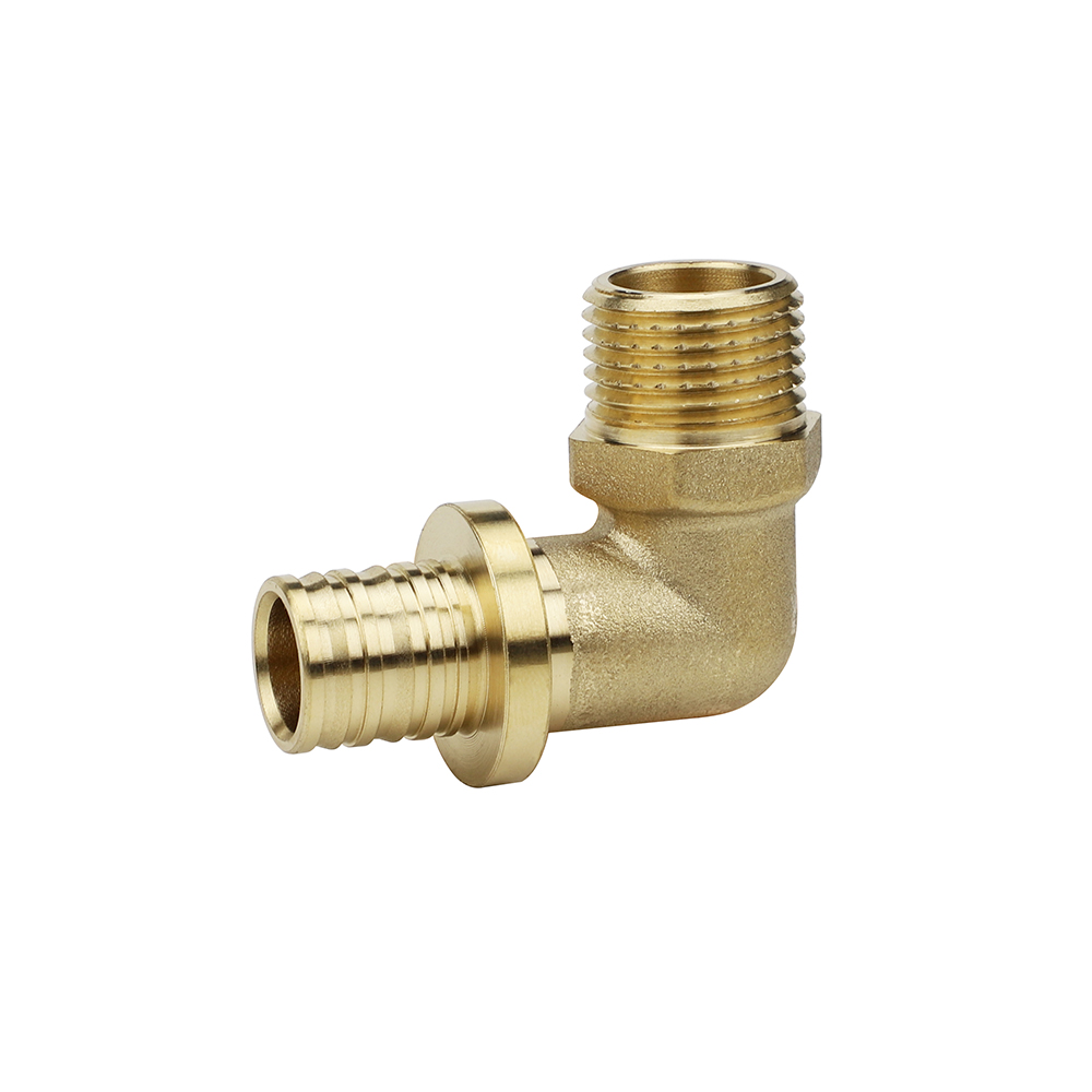 Угол латунный Varmega Slide-fit с наружной резьбой, 20×3/4", в упаковке 5