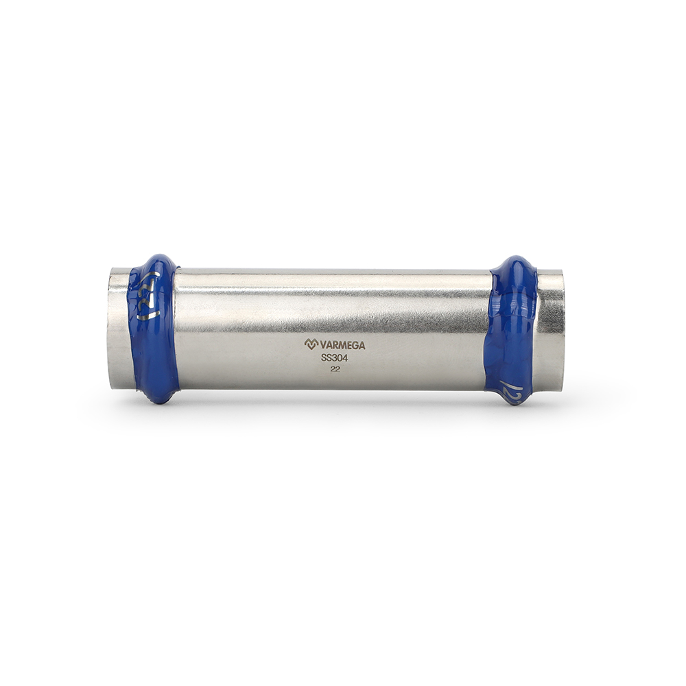 Муфта двухраструбная Varmega Inox Press надвижная VM703001818, 18×18 мм