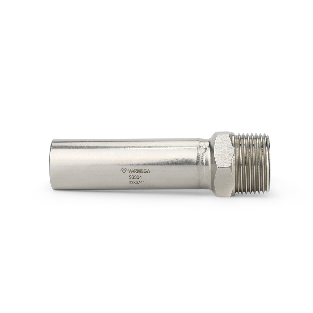 Муфта-вставка Varmega Inox Press с наружной резьбой VM708002206, 22a×1"