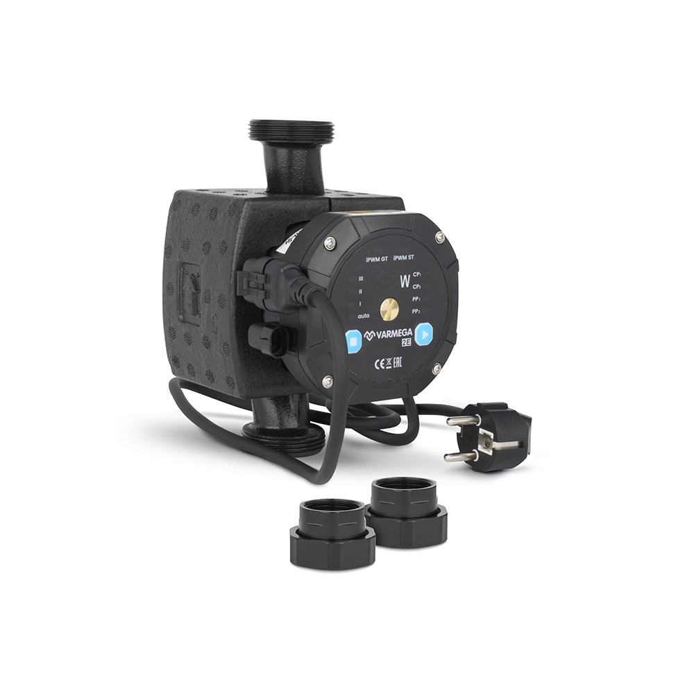 Насос энергоэффективный Varmega VMCP03 2E 25/60 180, VMCP03-25601803, с гайками и термоизоляцией