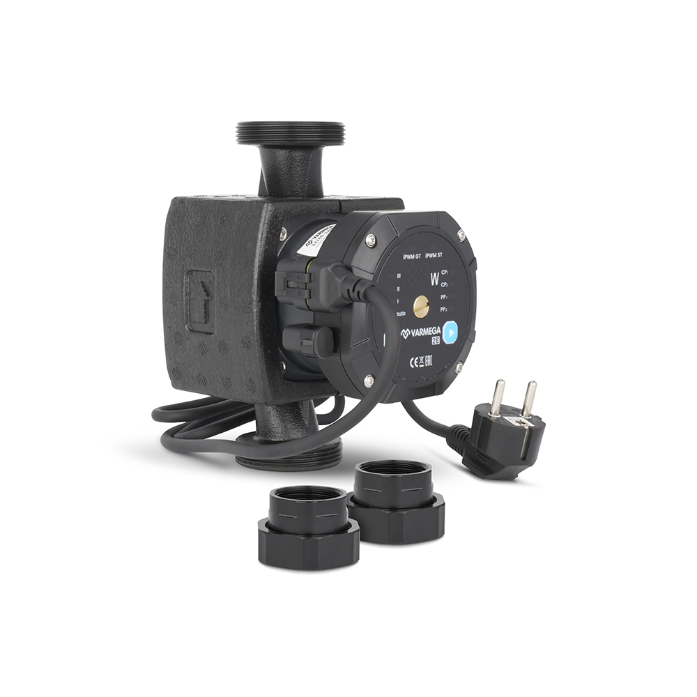 Насос энергоэффективный Varmega VMCP03 2E 32/80 180, VMCP03-32801803, с гайками и термоизоляцией
