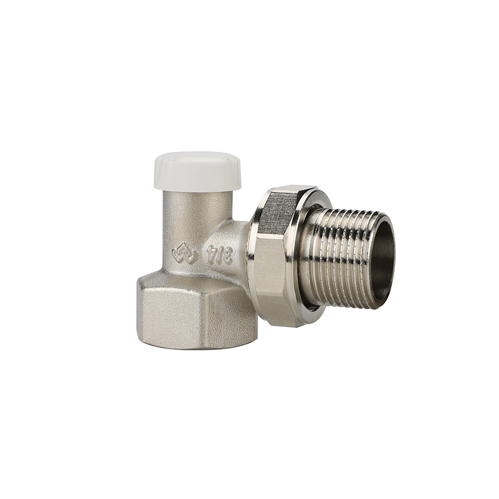 Запорный радиаторный клапан, угловой, 3/4", в упаковке 1