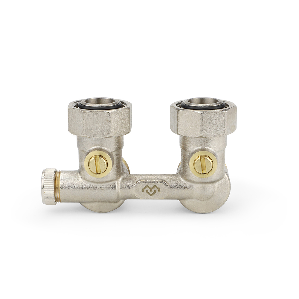 Узел нижнего подключения с байпасом, угловой, 3/4"EKх3/4"EK, в упаковке 1