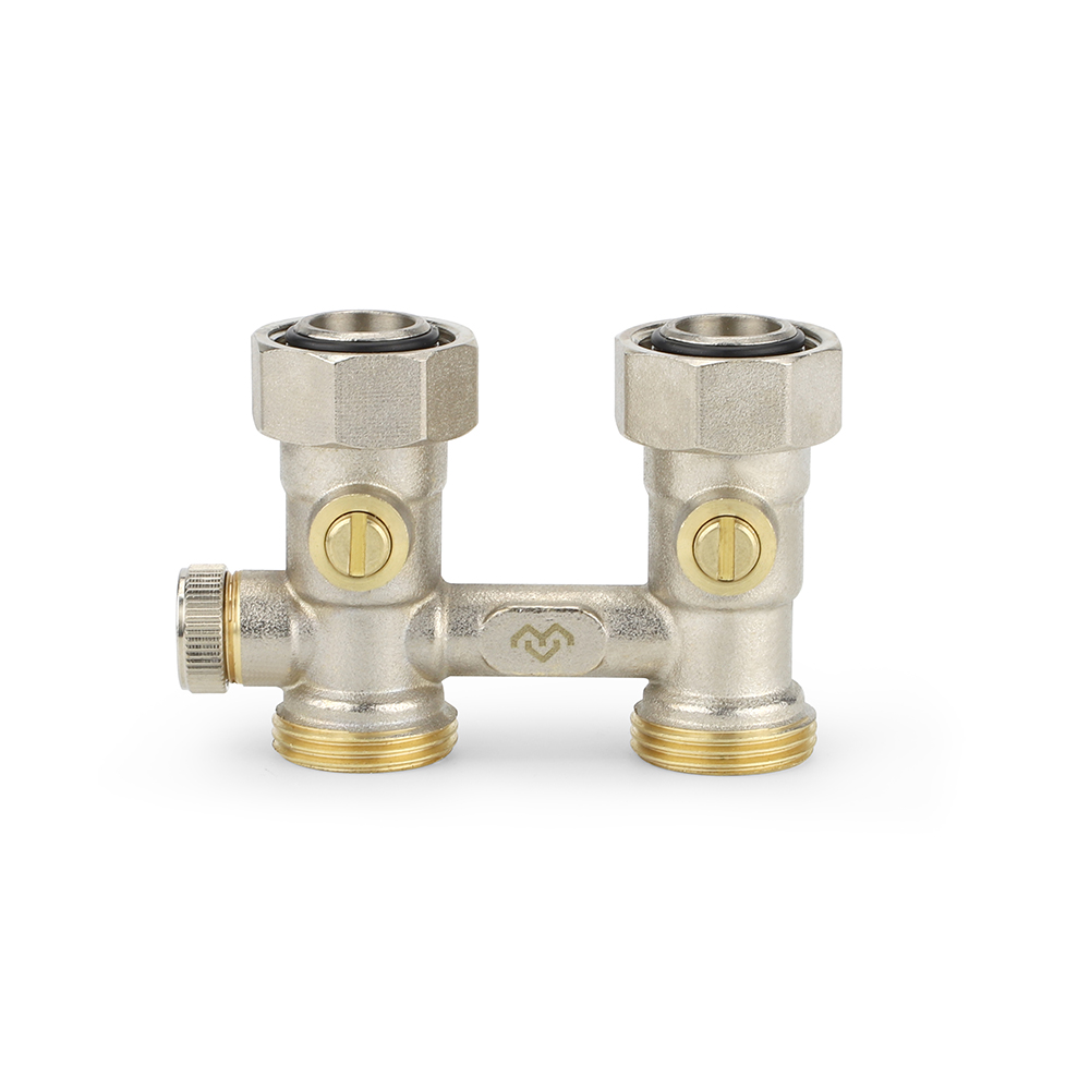 Узел нижнего подключения с байпасом, прямой, 3/4"EKх3/4"EK, в упаковке 1