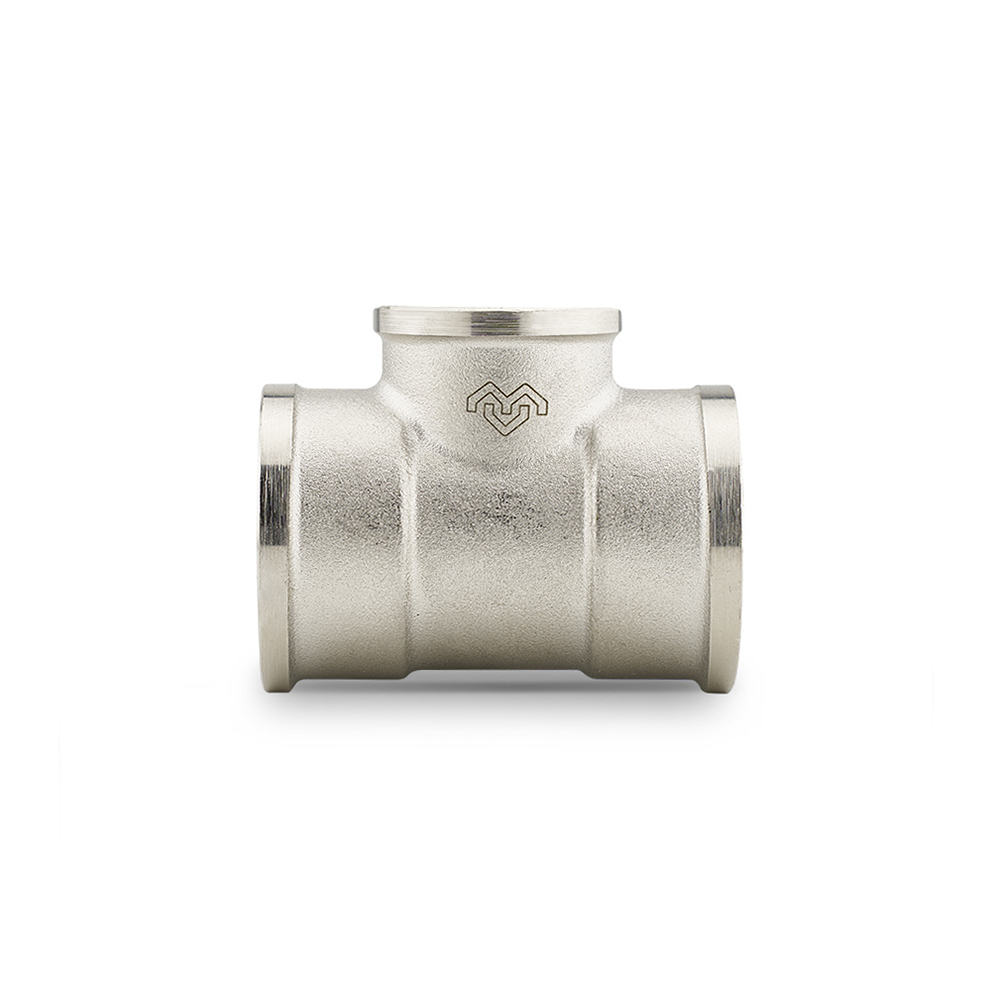 Тройник переходной с внутренней резьбой Varmega ВР 1 1/4"x1"x1 1/4", VMTF10-N070607, никелированный
