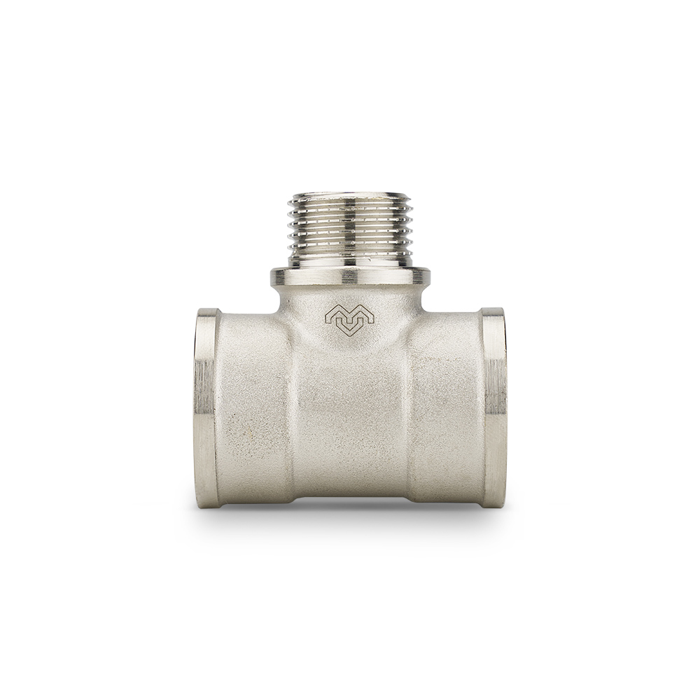 Тройник переходной с внутренней и наружной резьбой Varmega ВР-НР-ВР 3/4"x1/2"x3/4", VMTF16-N050405, никелированный