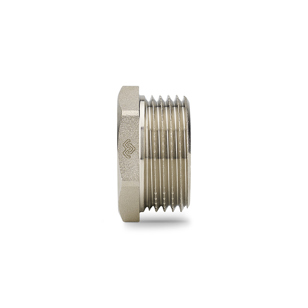 Футорка с наружной резьбой Varmega НР 2"x1", VMTF33-N000906, никелированная