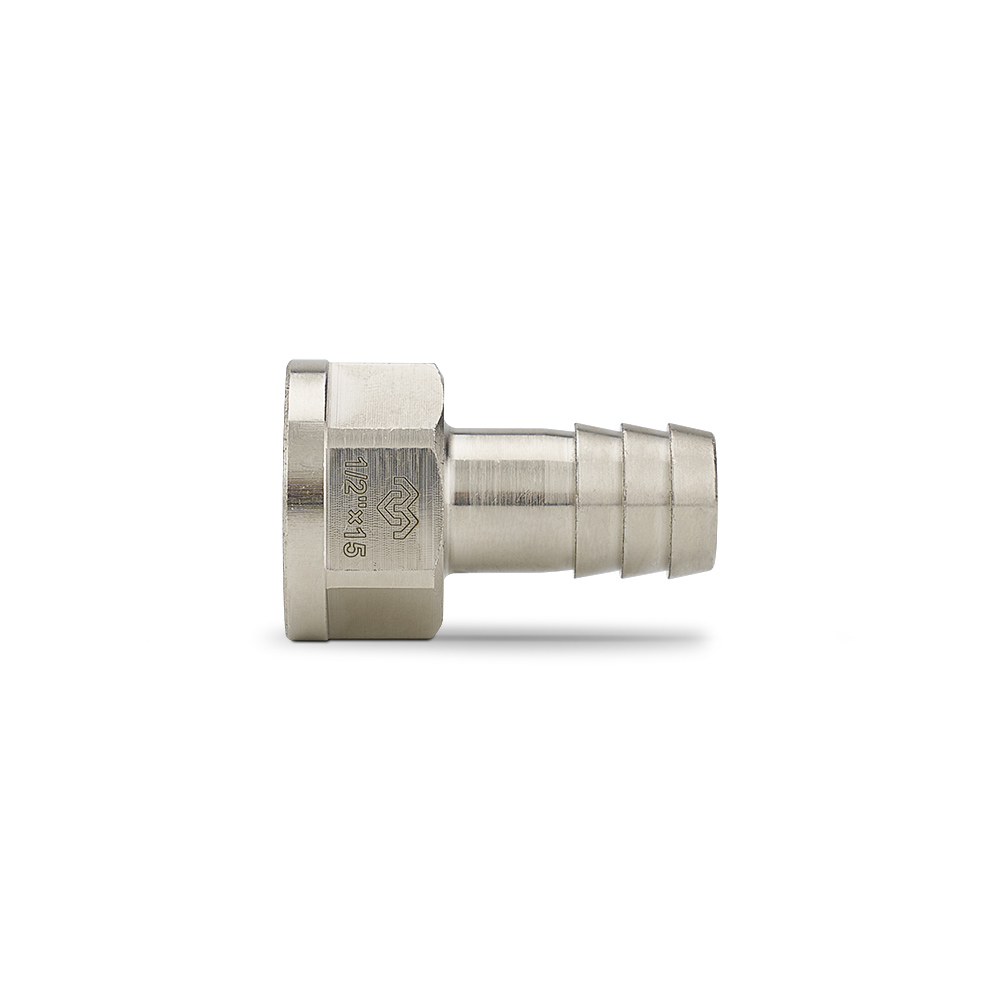Штуцер с внутренней резьбой Varmega ВР 1/2"x12 мм, VMTF46-N000412, никелированный